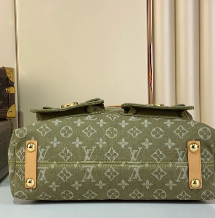 VINTAGE DENIM CROSSBODY BAG GREEN