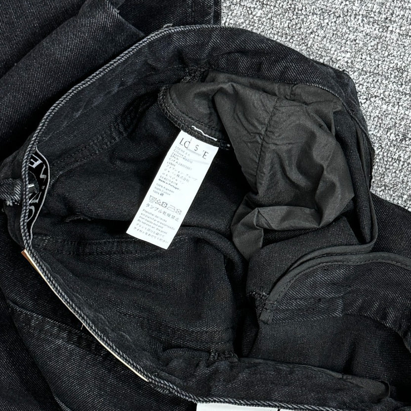 Wide-Leg Black Jeans