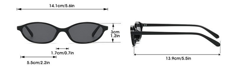 Slim Oval Acetate Sunglasses