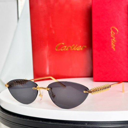 Rimless Clash Oval Sunglasses