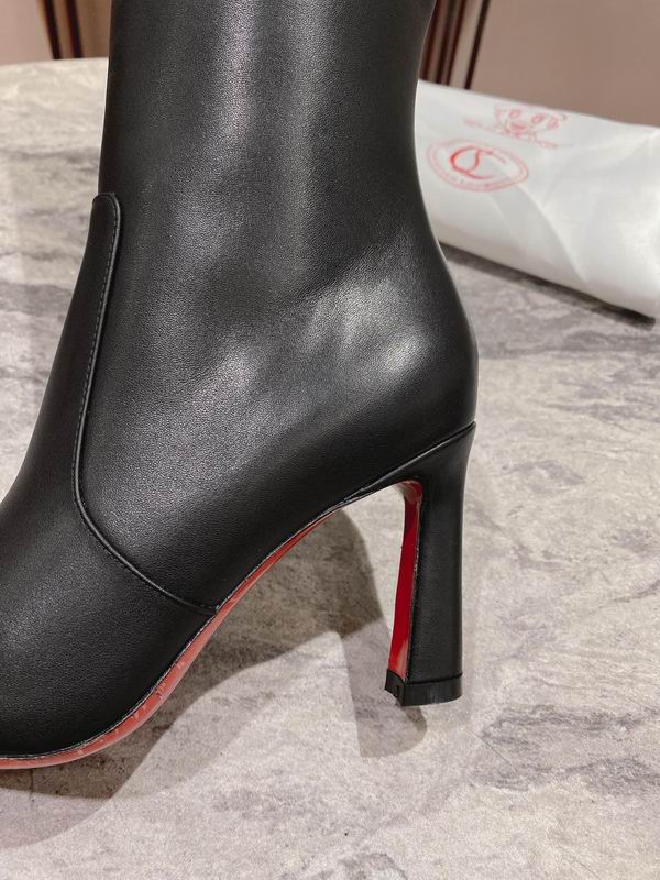 Women’s Black Leather Knee-High Boots