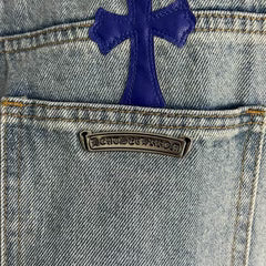 Relaxed Fit Embroidered Denim Jeans