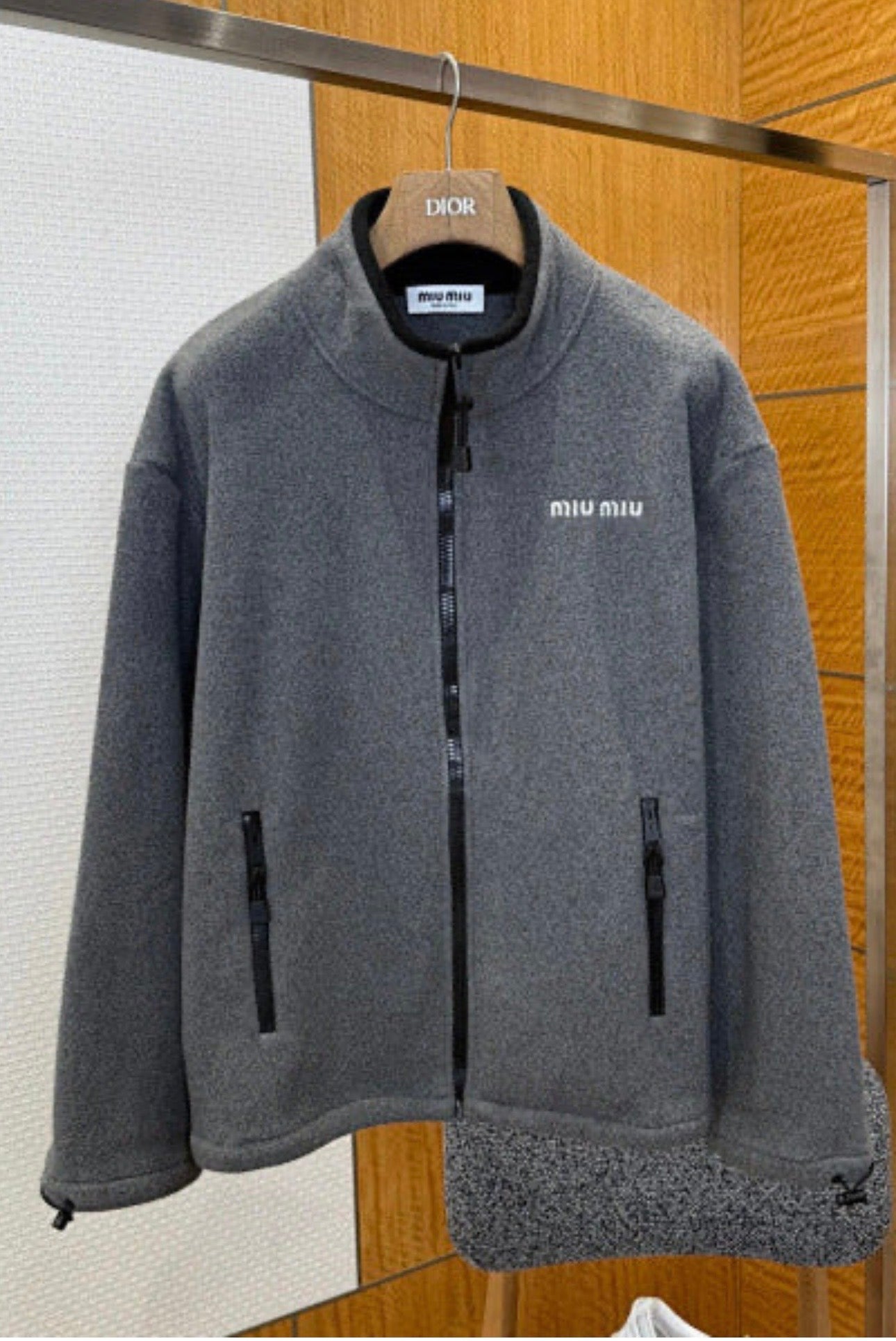 GREY FLEECE ZIP JACKET