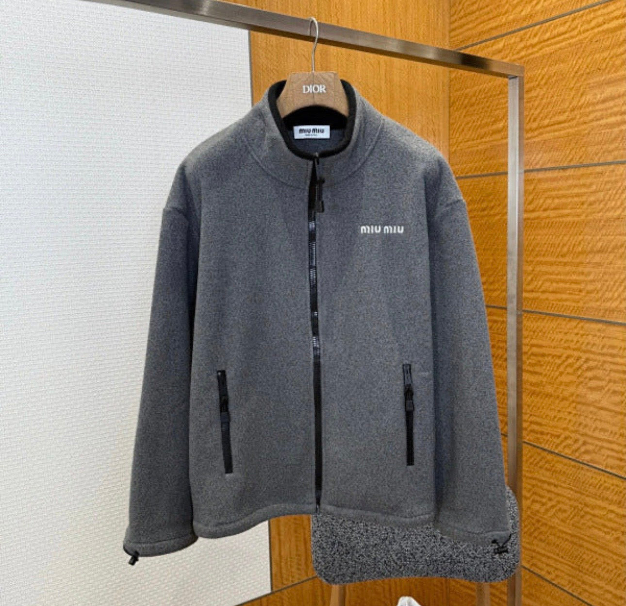 GREY FLEECE ZIP JACKET