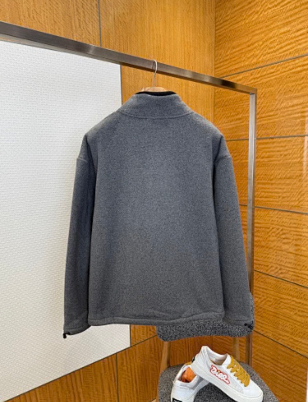 GREY FLEECE ZIP JACKET