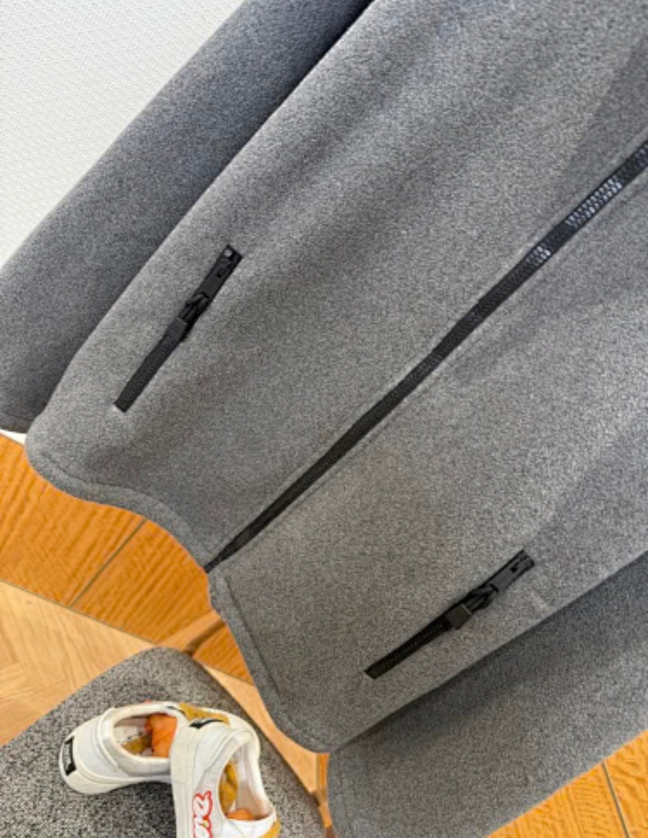 GREY FLEECE ZIP JACKET