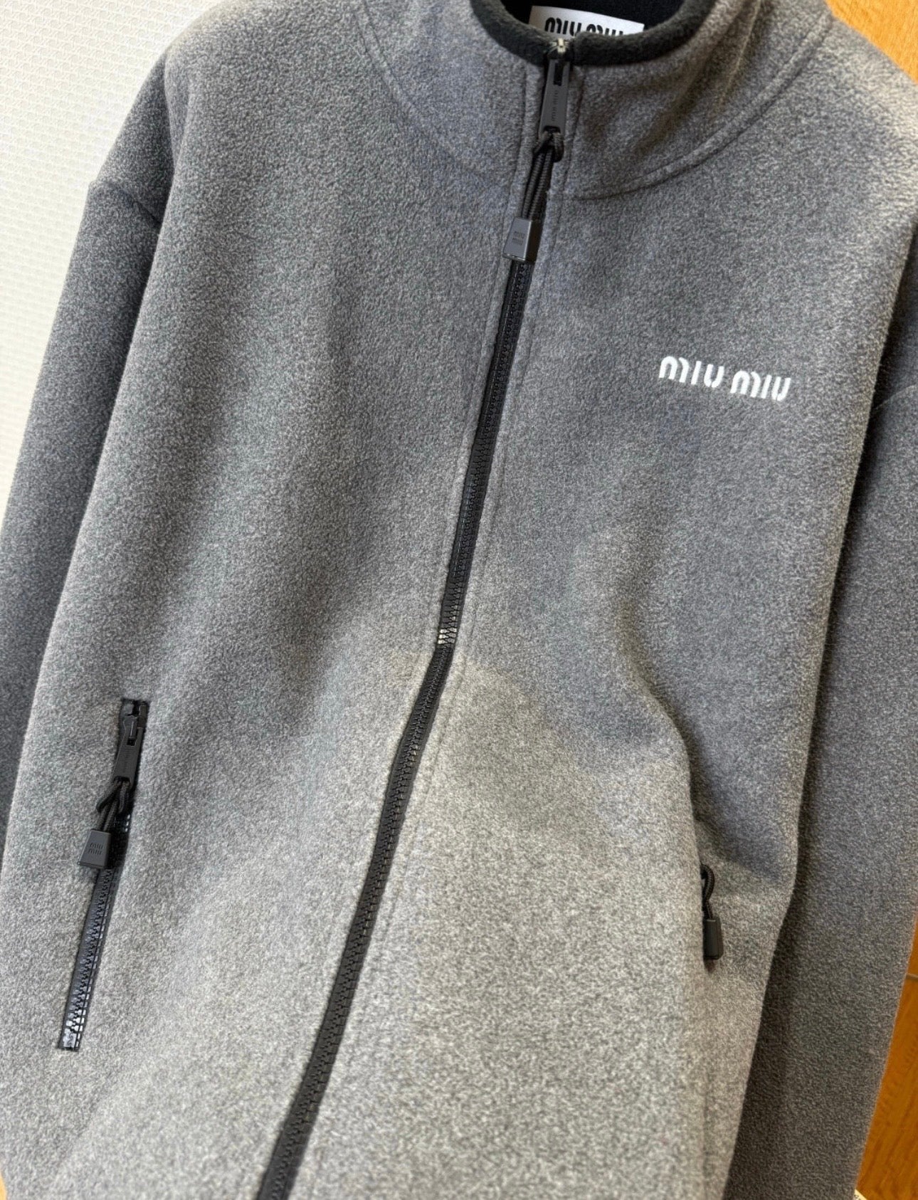 GREY FLEECE ZIP JACKET