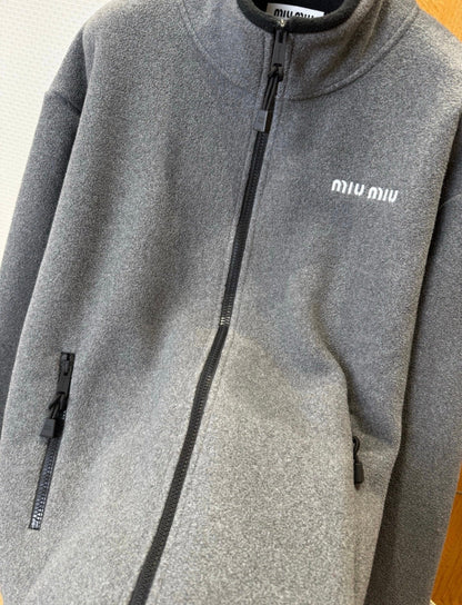 GREY FLEECE ZIP JACKET