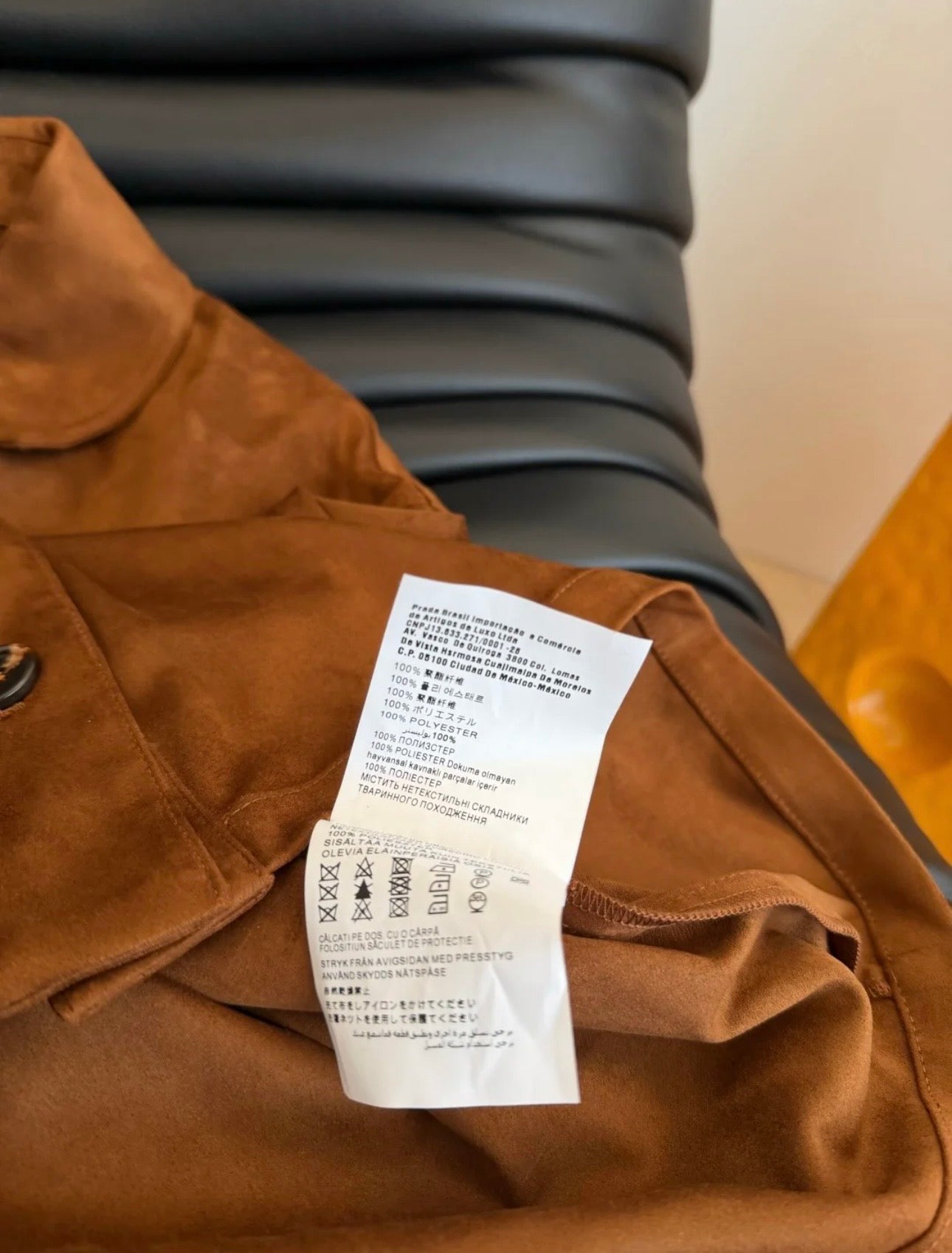 CHIC SUEDE BELTED JACKET SET