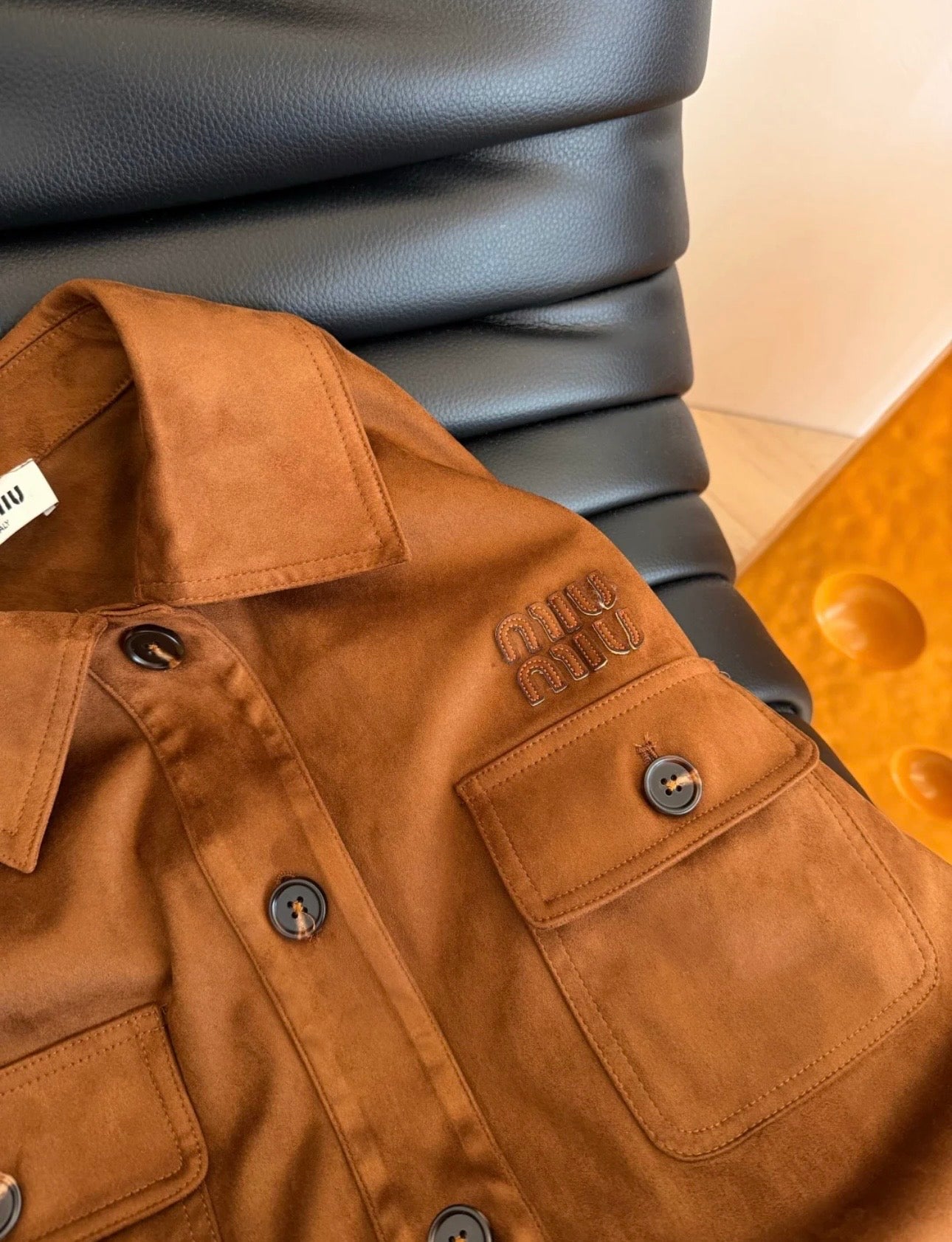 CHIC SUEDE BELTED JACKET SET