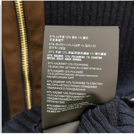 RIBBED ZIP-UP NAVY JACKET