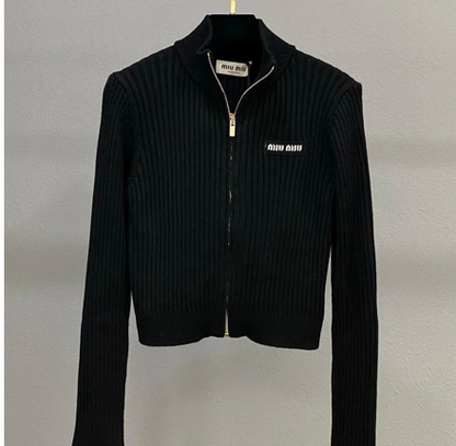 RIBBEZ ZIP-UP KNIT JACKET