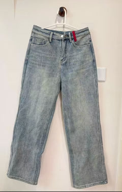 Fleece-Lined Denim Pants