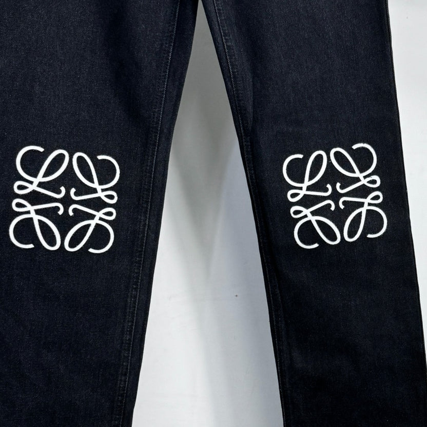 Wide-Leg Black Jeans