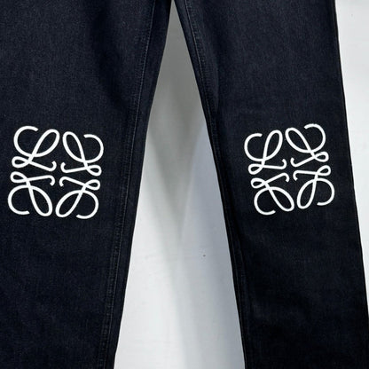 Wide-Leg Black Jeans