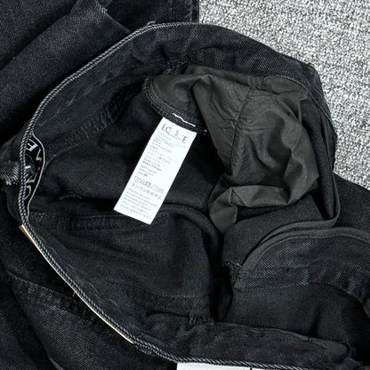 Wide-Leg Black Jeans