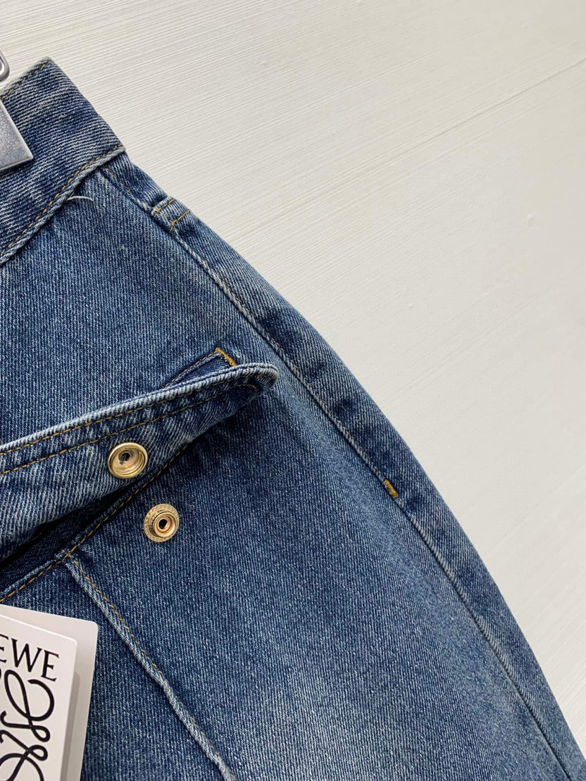 LW Straight-Leg Denim Pants