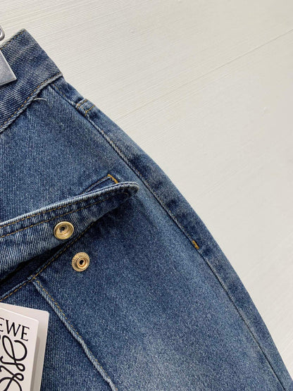 LW Straight-Leg Denim Pants