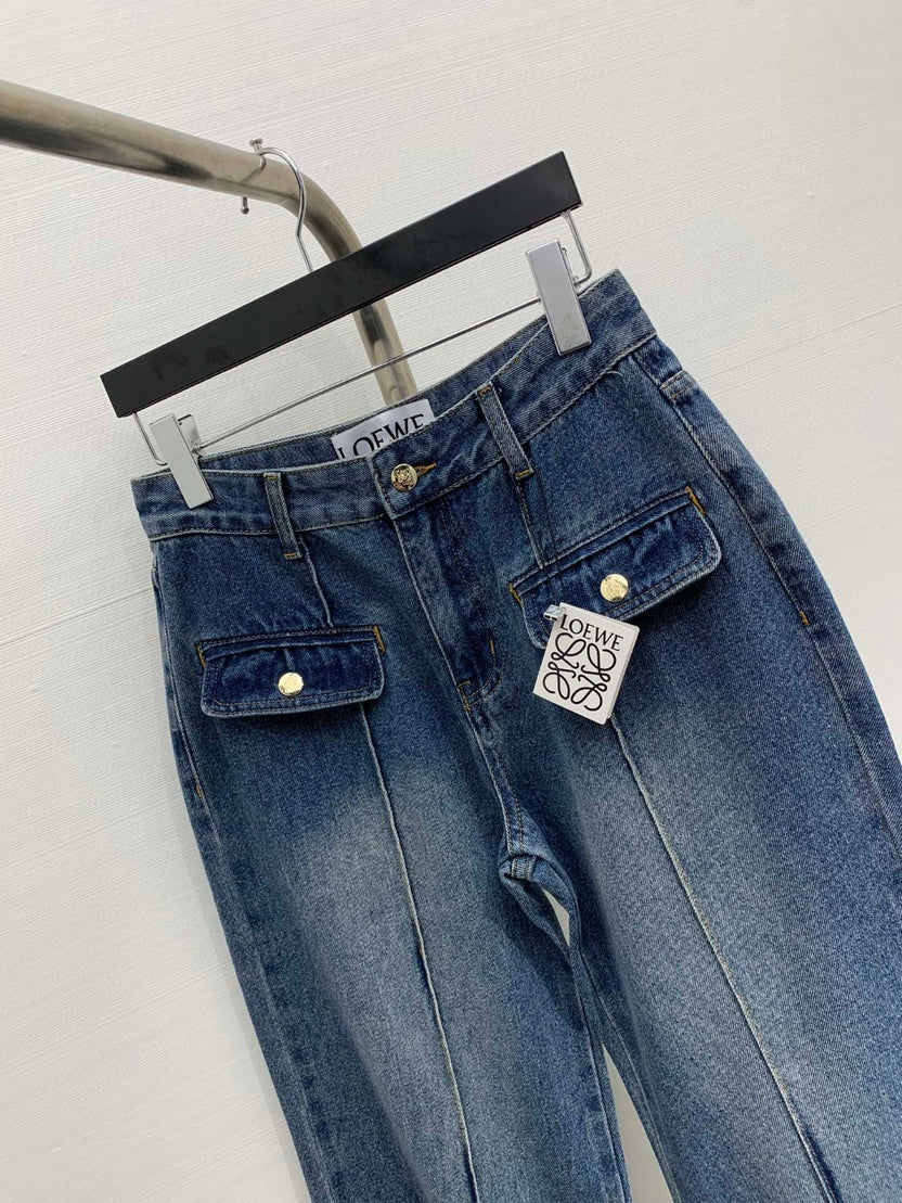 LW Straight-Leg Denim Pants