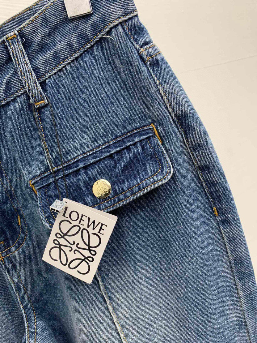 LW Straight-Leg Denim Pants