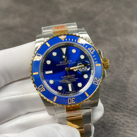Blue Gold Dial Automatic Diver Watch 40 mm