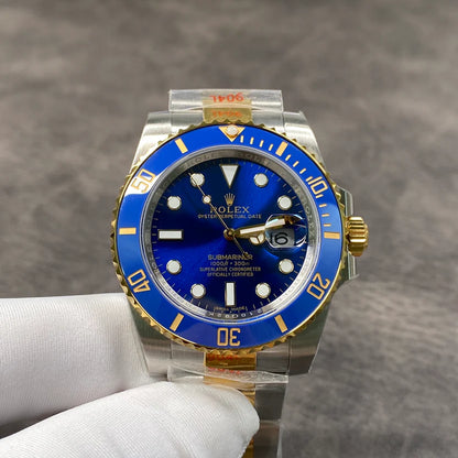 Blue Gold Dial Automatic Diver Watch 40 mm