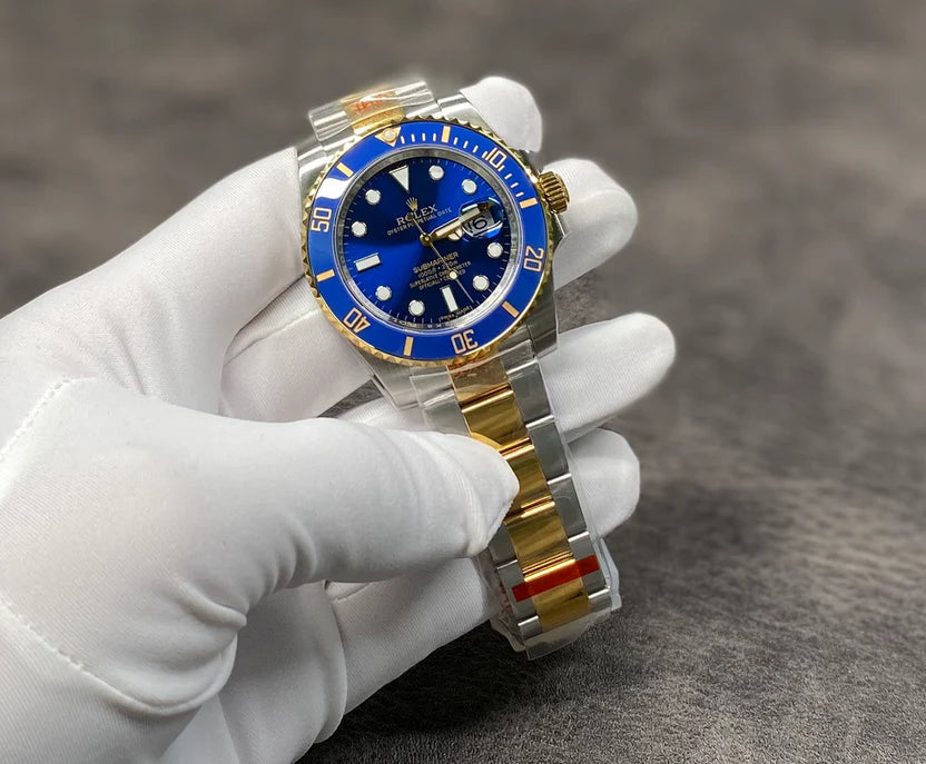 Blue Gold Dial Automatic Diver Watch 40 mm
