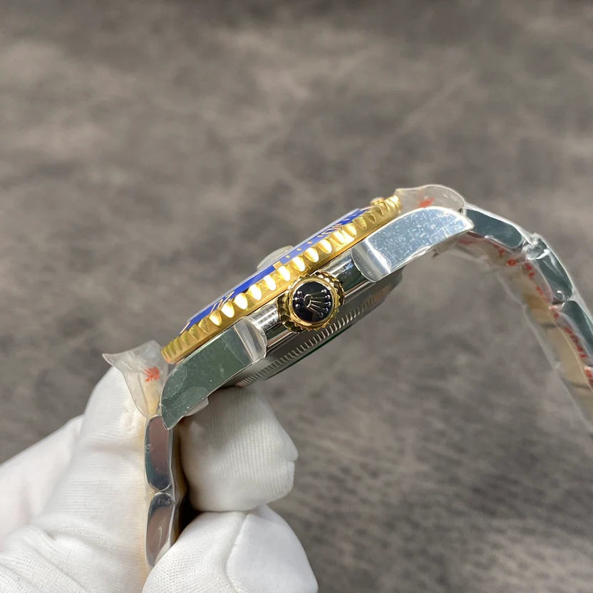 Blue Gold Dial Automatic Diver Watch 40 mm