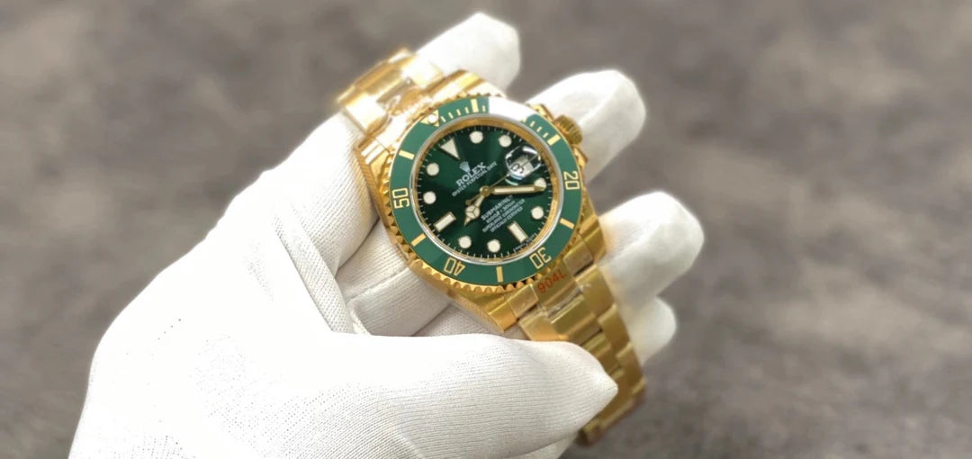 Gold Green Dial Automatic Watch 40 mm