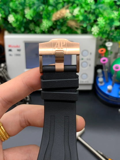 Black Chronograph Automatic Watch 44 mm