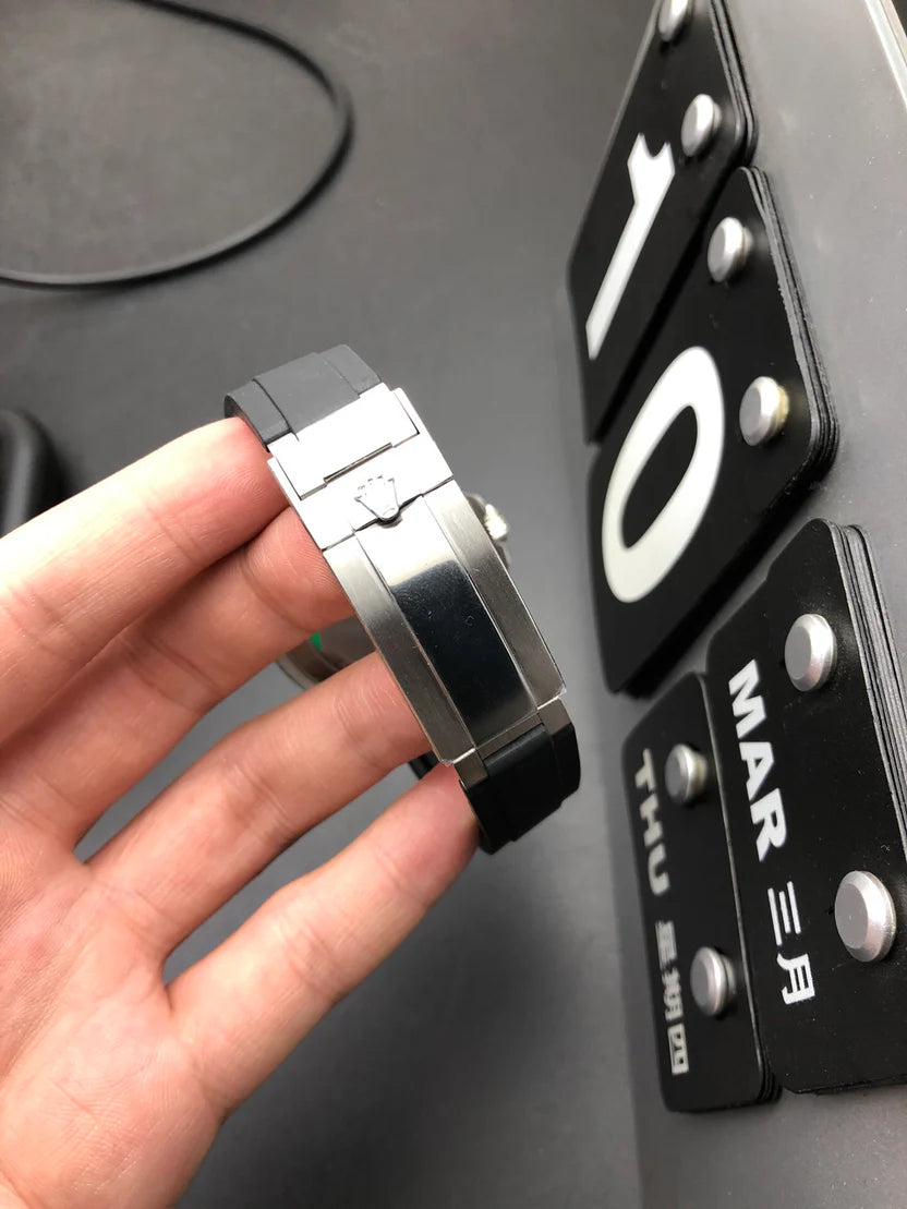 Platinum Tone Automatic Watch 44 mm