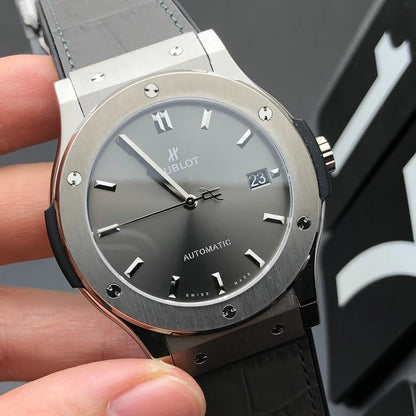 Silver Gradient Dial Watch 42 mm