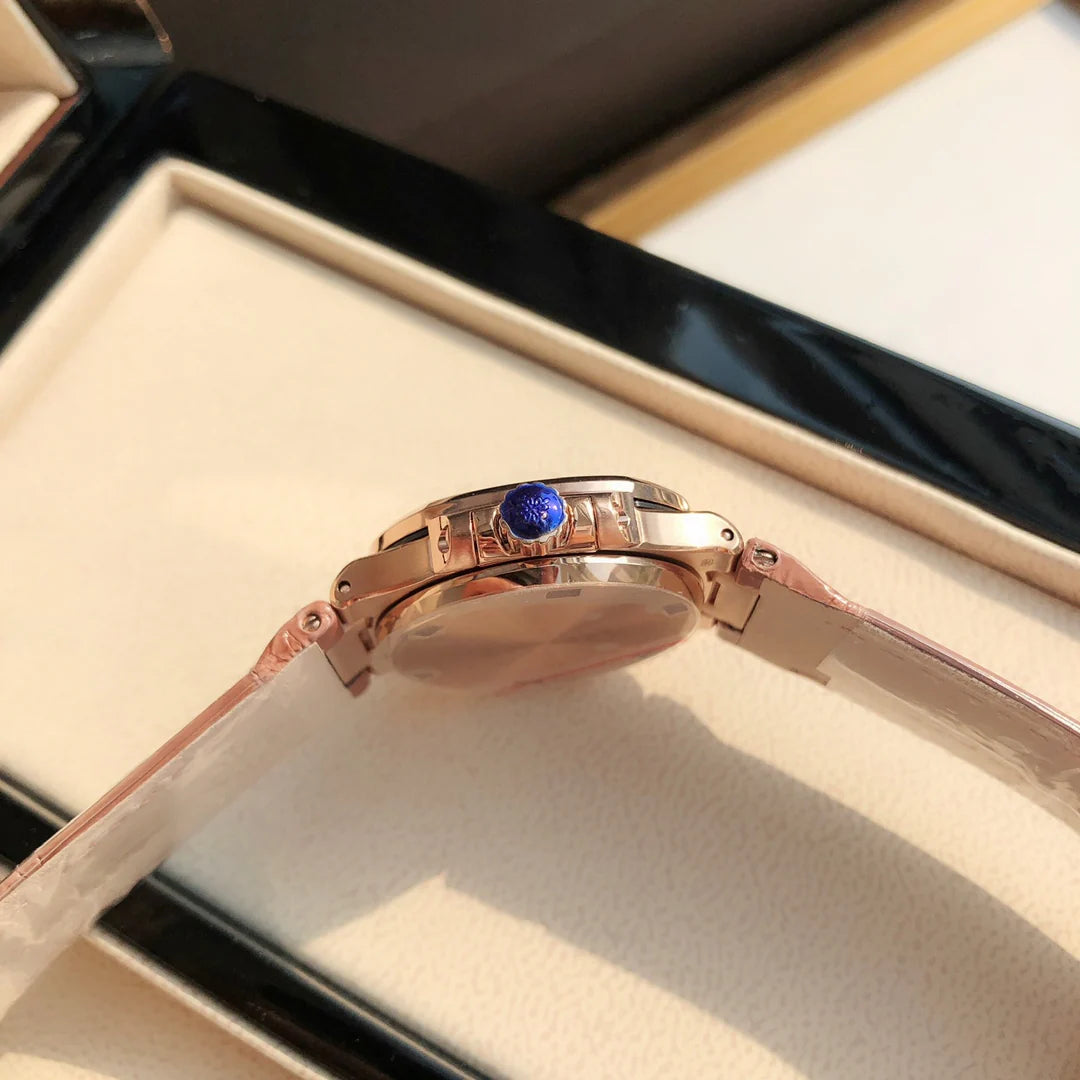 Rose Gold Diamond Bezel Watch 36 mm