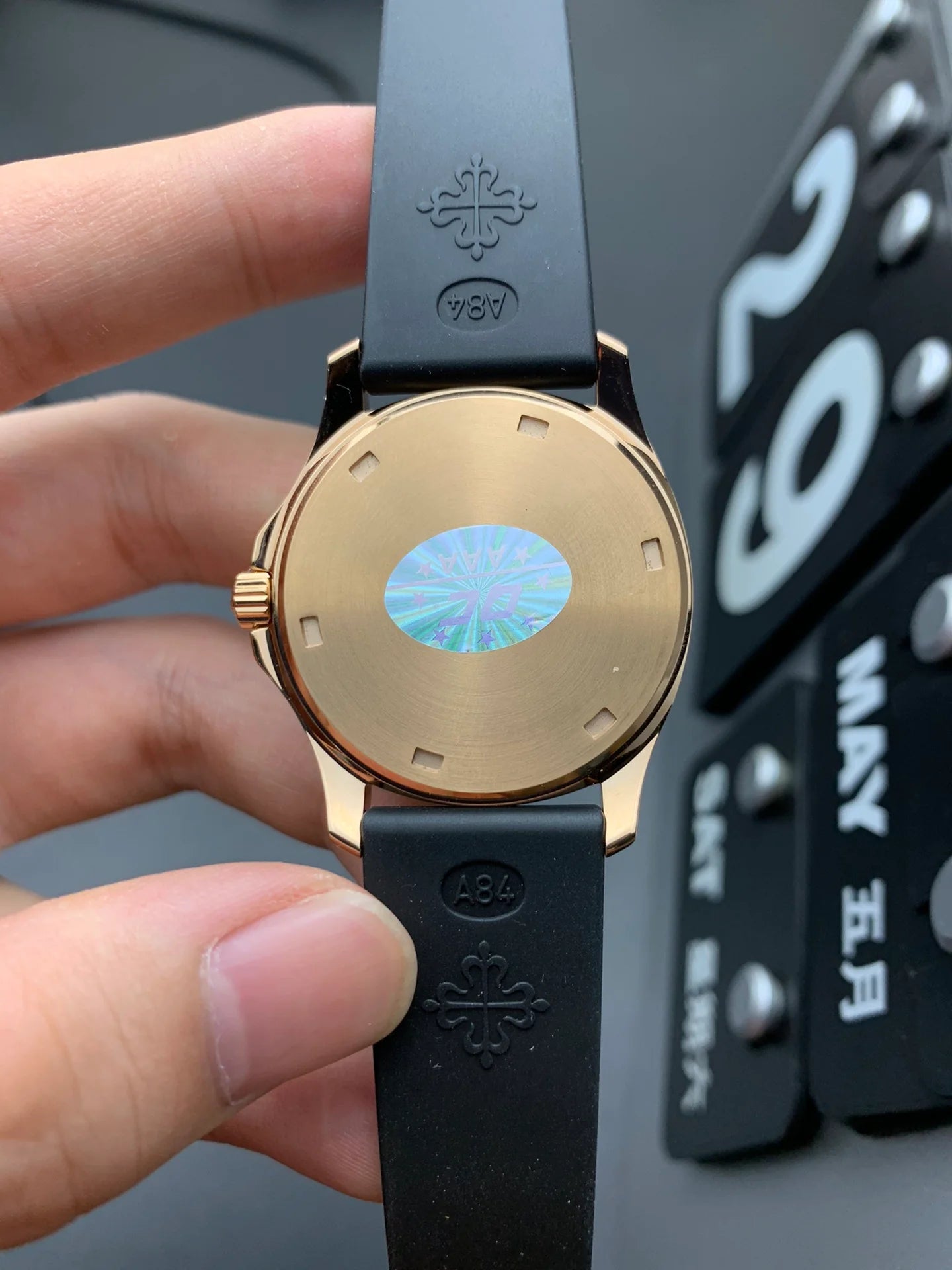 Rose Gold Diamond Bezel Sport Watch 38 mm