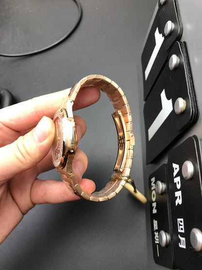 Rose Gold Diamond Bezel Automatic Watch 40 mm