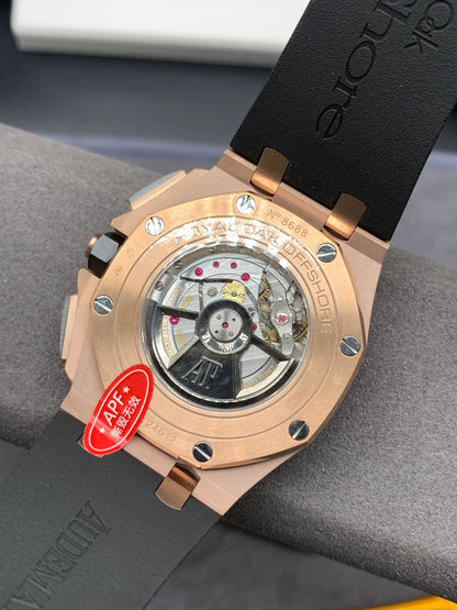 Rose Gold Black Dial Chronograph 44 mm