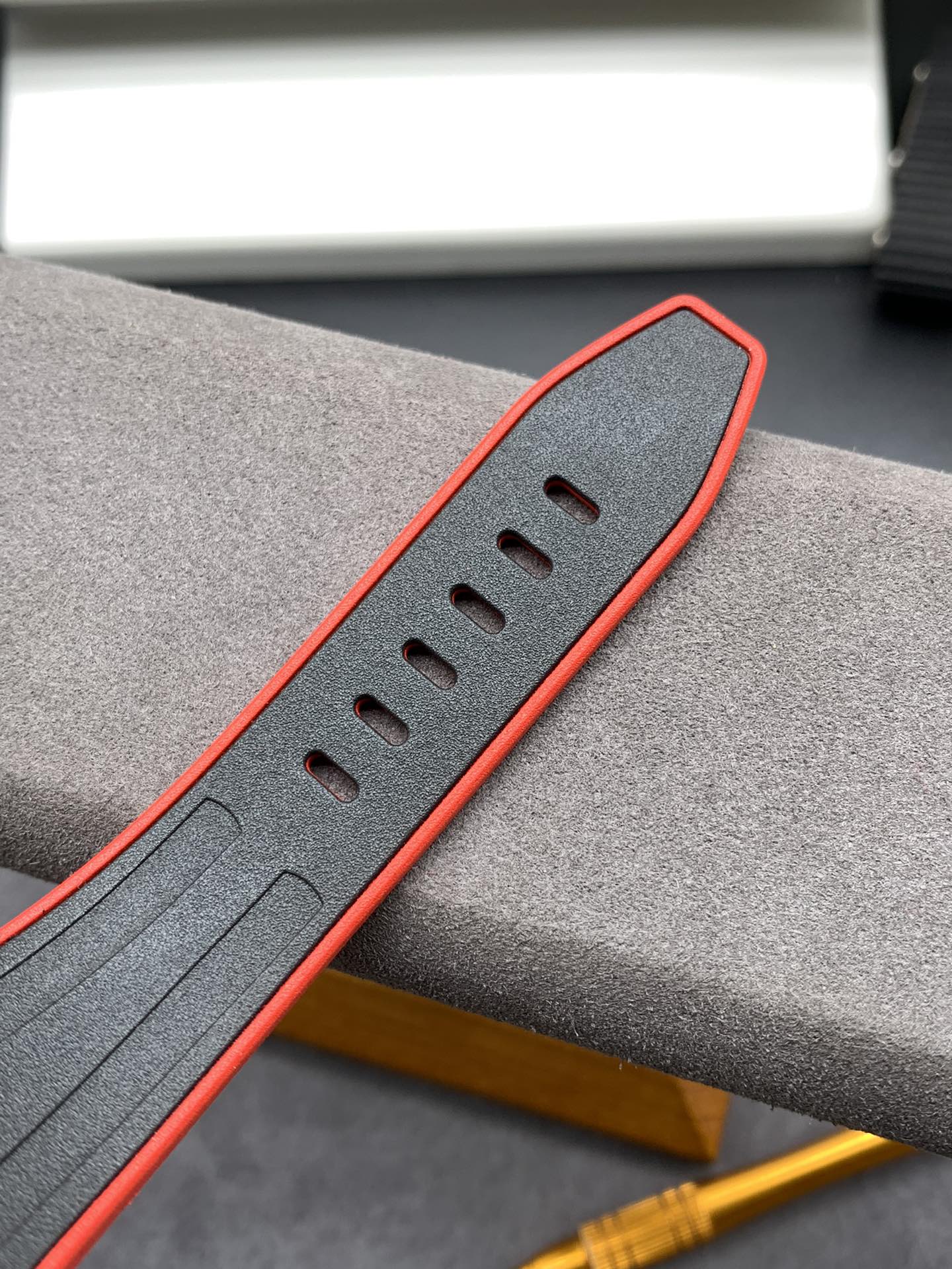 Black Red Chronograph Sport Watch 44 mm