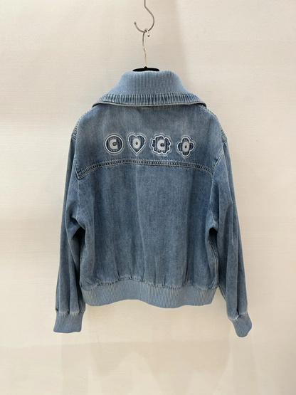 DENIM LARGE LAPEL JACKET
