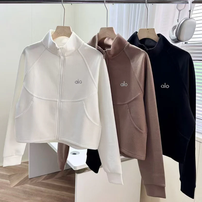 HIGH NECK ZIP-UP JACKET