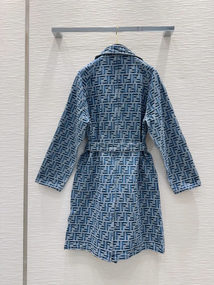 DENIM TRENCH COAT