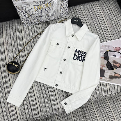 DENIM JACKET WITH EMBROIDERED LOGO