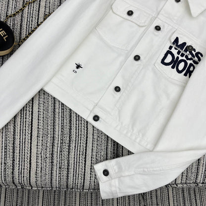 DENIM JACKET WITH EMBROIDERED LOGO