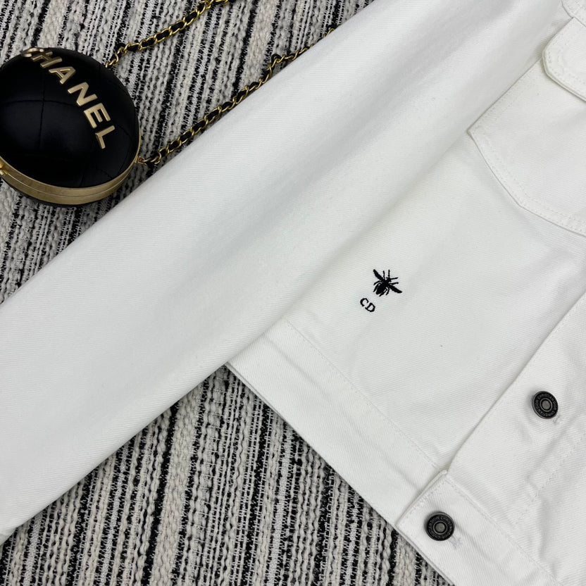 DENIM JACKET WITH EMBROIDERED LOGO