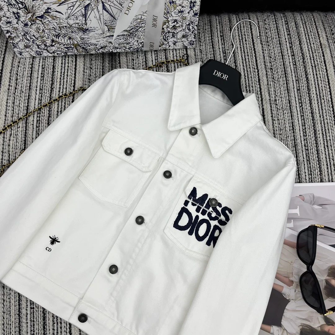 DENIM JACKET WITH EMBROIDERED LOGO