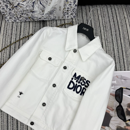 DENIM JACKET WITH EMBROIDERED LOGO